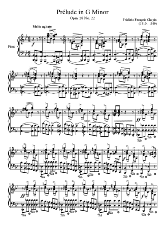 Chopin  score for Piano