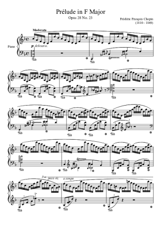 Chopin  score for Piano