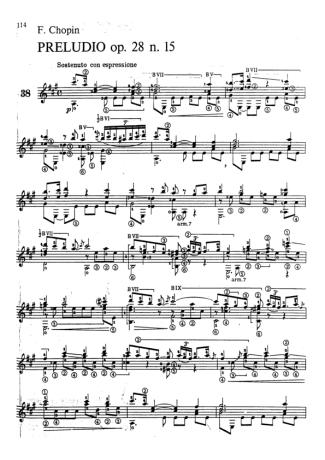 Chopin  score for Acoustic Guitar