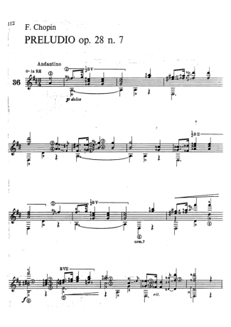 Chopin  score for Acoustic Guitar