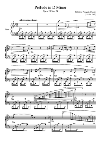 Chopin  score for Piano