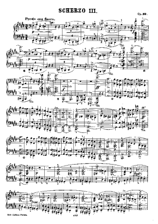 Chopin  score for Piano