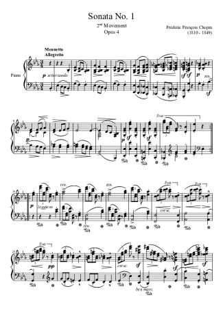 Chopin  score for Piano