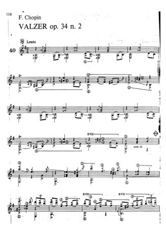 Chopin  score for Acoustic Guitar