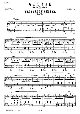 Chopin  score for Piano