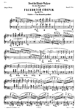 Chopin  score for Piano