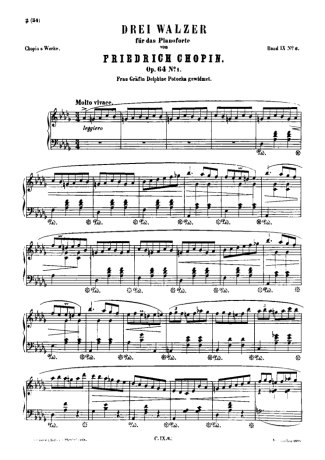 Chopin  score for Piano