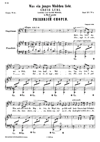 Chopin  score for Piano