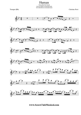 Christina Perri  score for Trumpet