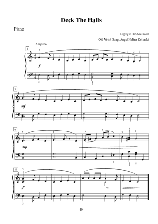 Christmas Songs (Temas Natalinos)  score for Piano