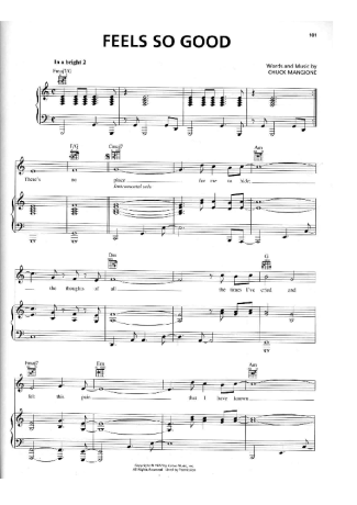 Chuck Mangione  score for Piano