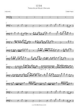 Cidade Negra  score for Cello