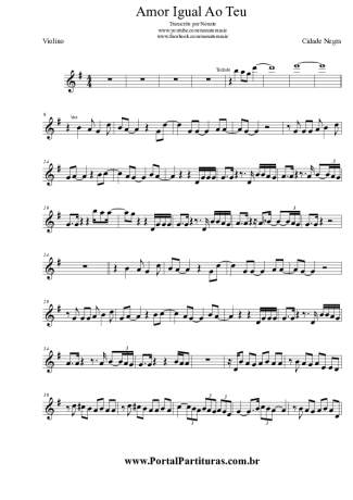 Cidade Negra  score for Violin