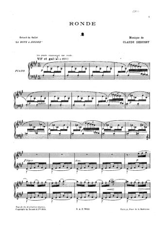 Claude Debussy  score for Piano