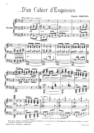 Claude Debussy  score for Piano