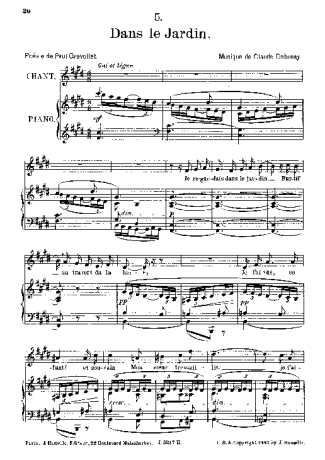 Claude Debussy  score for Piano