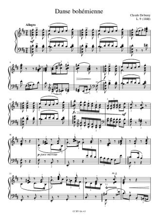 Claude Debussy  score for Piano