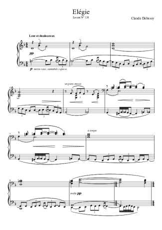 Claude Debussy  score for Piano