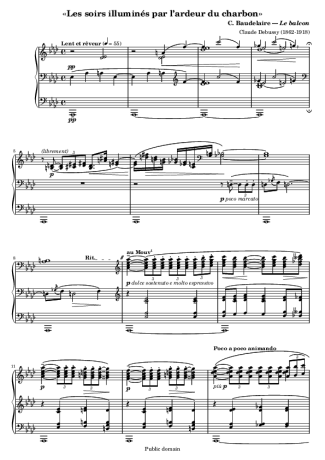 Claude Debussy  score for Piano