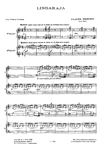 Claude Debussy  score for Piano