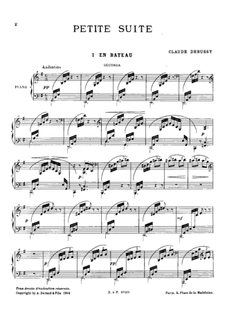 Claude Debussy  score for Piano