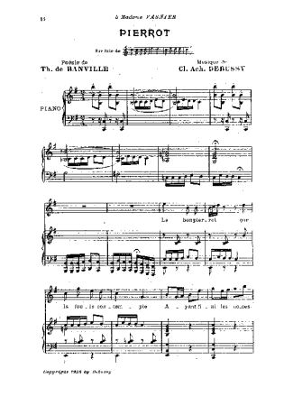 Claude Debussy  score for Piano