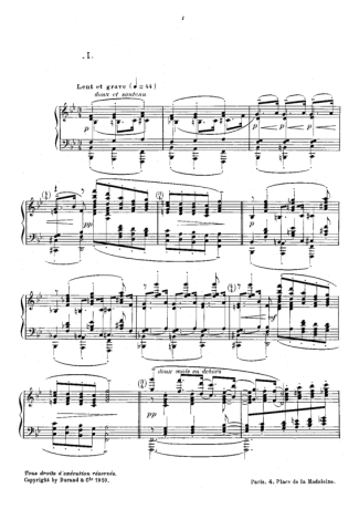 Claude Debussy  score for Piano