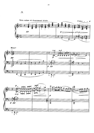 Claude Debussy Prelude X Canope score for Piano