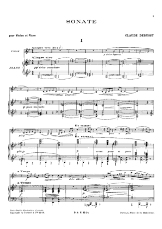 Claude Debussy  score for Piano