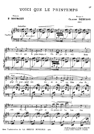 Claude Debussy  score for Piano