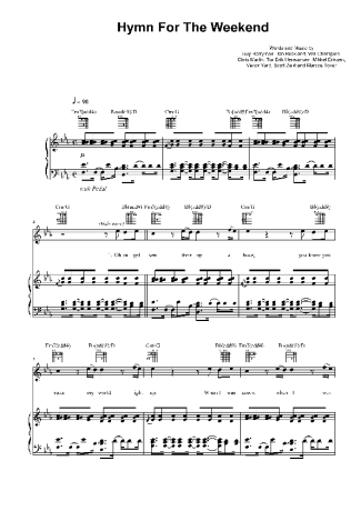 Coldplay  score for Piano