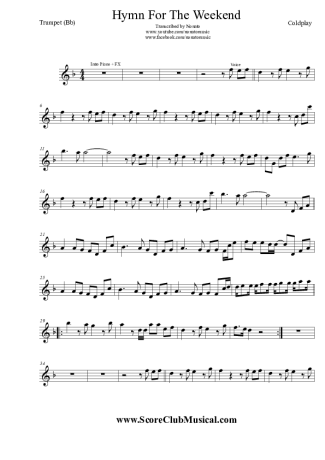 Coldplay  score for Trumpet