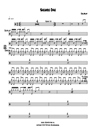 Coldplay Square One score for Drums