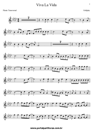 Coldplay  score for Flute