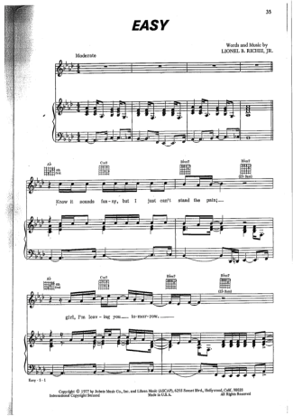 Commodores  score for Piano