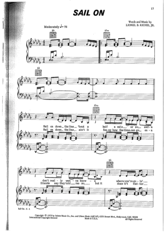 Commodores  score for Piano