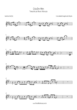 Comunidade Evangélica de Nilópolis  score for Alto Saxophone