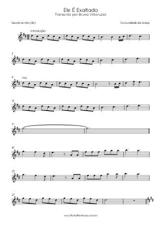 Comunidade da Graça  score for Alto Saxophone