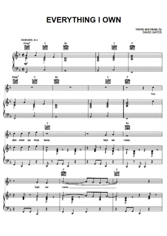 Culture Club  score for Piano