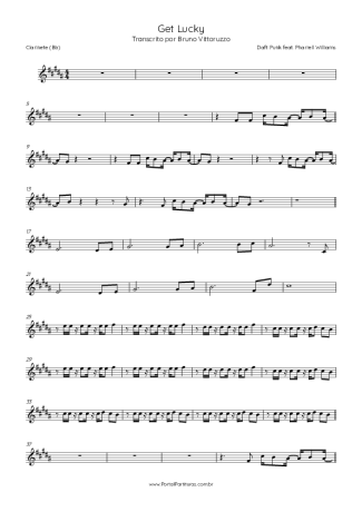 Daft Punk  score for Clarinet (Bb)