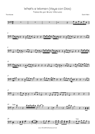 Dani Klein What´s A Woman (Vaya Con Dios) score for Trombone