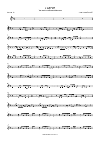 Daniel Caesar feat H.E.R  score for Clarinet (C)