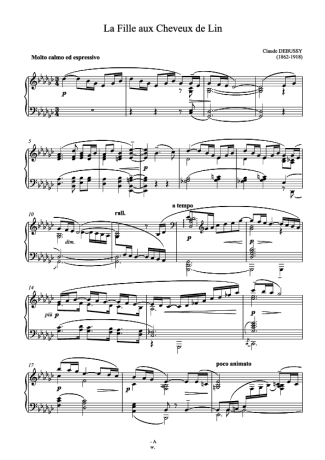 Debussy  score for Piano