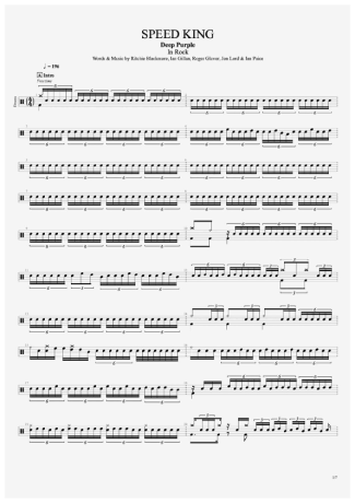 Deep Purple  score for Drums