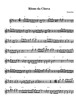 Demetrius Ritmo da Chuva score for Alto Saxophone