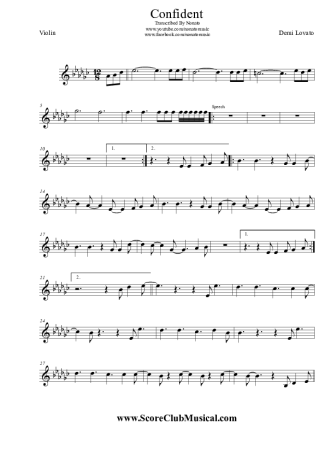 Demi Lovato  score for Violin