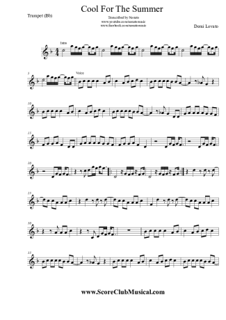 Demi Lovato  score for Trumpet