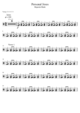 Depeche Mode  score for Drums