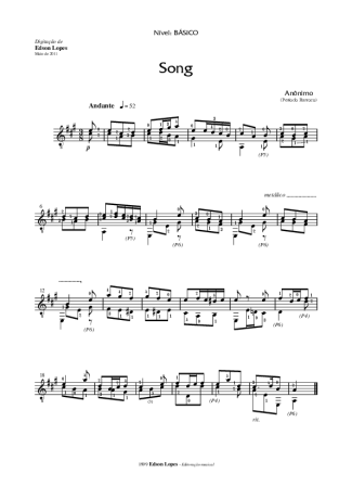 Desconhecido Song score for Acoustic Guitar