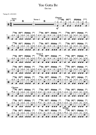 Des´ree  score for Drums